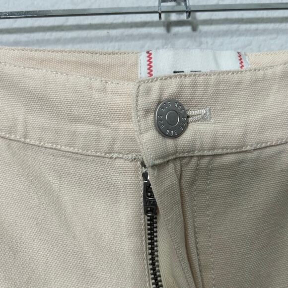 NEW UO Strawberry Print Embroidered Cream Joey Wide Leg Oversized Pant Sz 2 - Picture 11 of 12